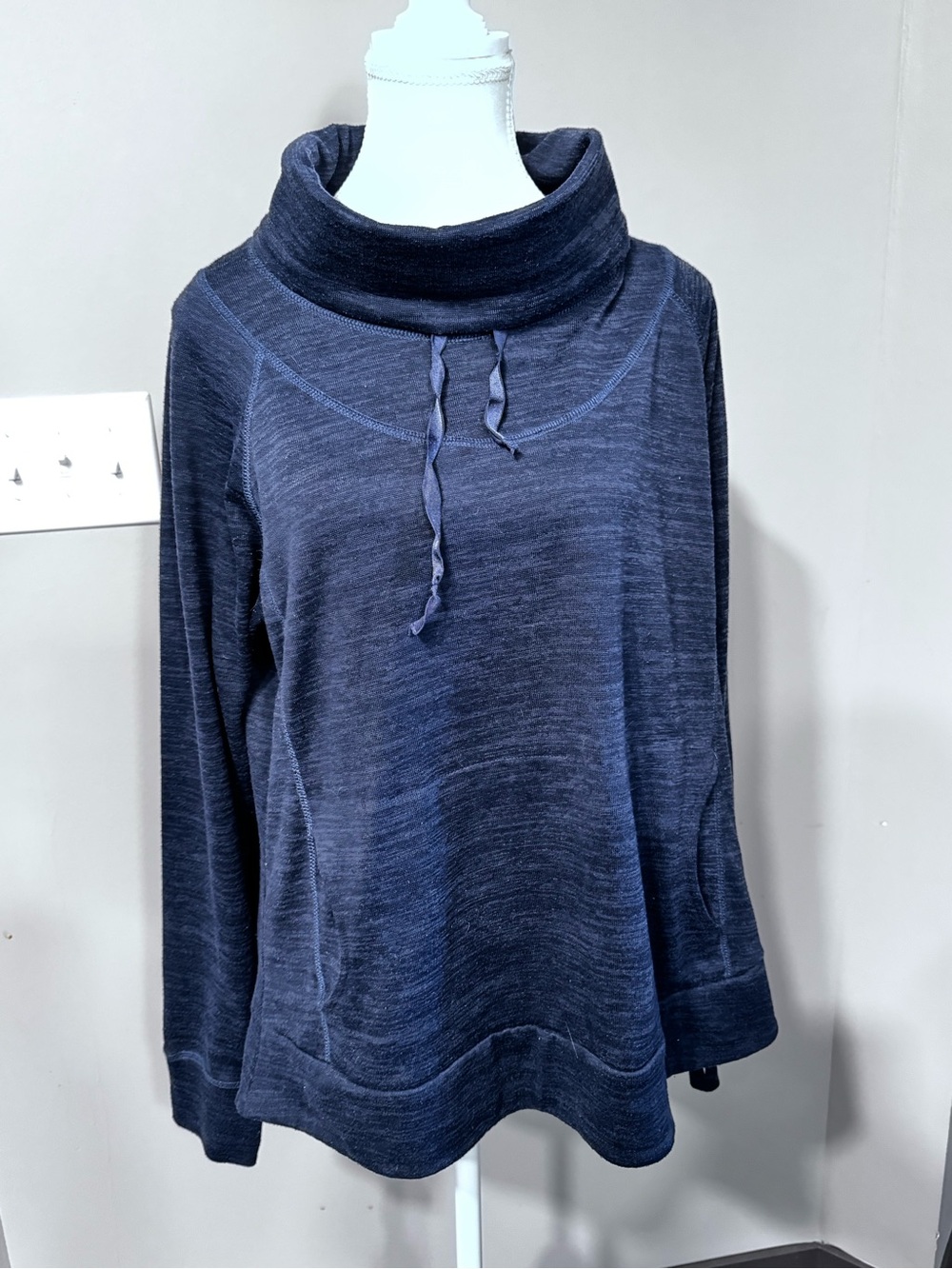 Kuhl Navy Cowl Neck Pullover with Drawstring